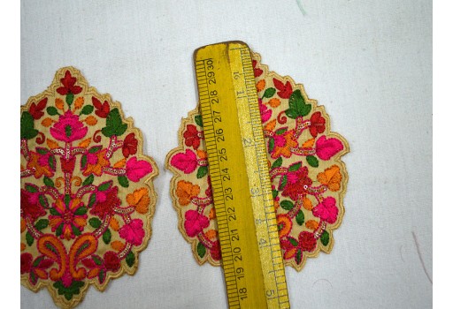 30 Pieces Thread Embroidered Sewing Floral Applique Decorative Indian Dresses Patches Appliques Handmade Patch Crafting Supply Décor