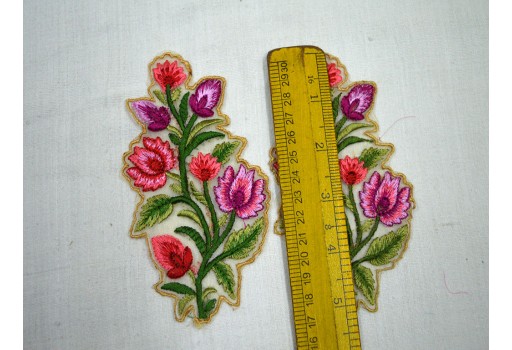 Decorative Thread Appliques Embroidered Sewing Indian Dresses Patches Floral Applique Handmade Patch Crafting Supply Décor sold by 10 Pieces