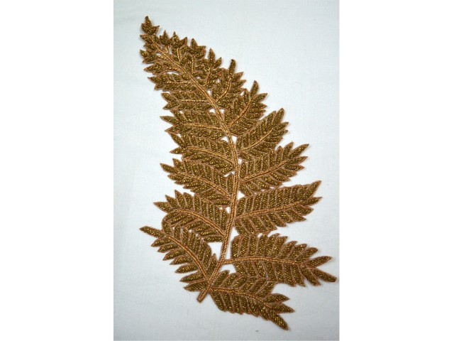 Indian Gold Appliques Crafting Supply Embroidered Sewing Decorative Beads Leaf Applique Dresses Patches Handmade Crafting Sewing Accessoires