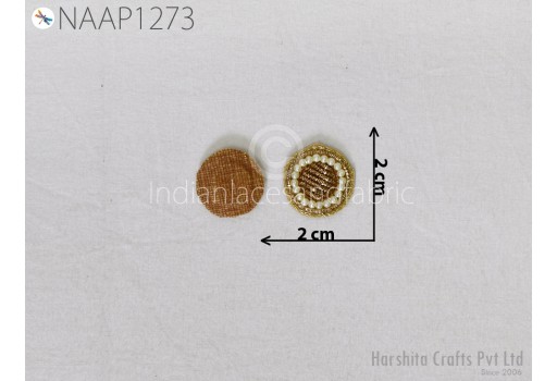 25 Round Applique Patches Zardozi Sewing Handmade Bridal Indian Handcrafted Embellish Headband DIY Crafting Home Decor Cushion Covers Patch
