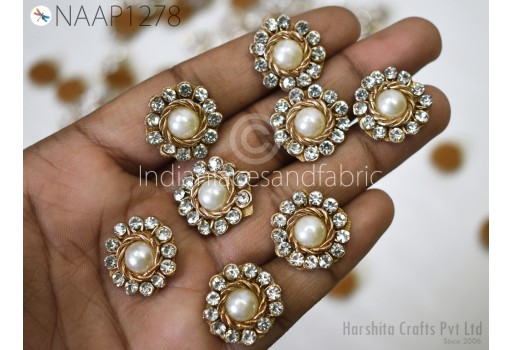 25 Handmade Indian Sewing Handcrafted Crafting Home Decor Embellishment Beaded Patches Rhinestones Small Appliques Wedding Dresses Appliques