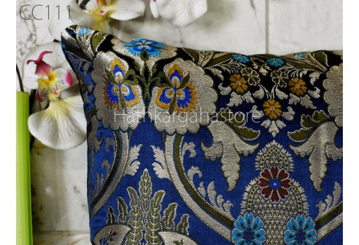Brocade Silk Cushion Cover Handmade 14x14 Car Pillow Cover Lumbar Pillowcases Decorative Home Decor House Warming Bridal Shower Wedding Gift