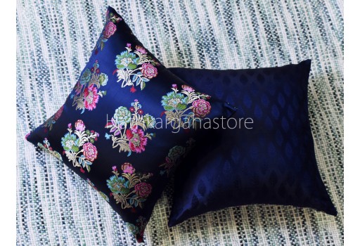 Brocade Silk Cushion Cover Handmade Throw Pillow Decorative Home Decor Embroidery Pillow Cover House Warming Bridal Shower Wedding Gift