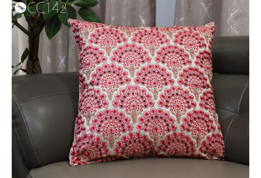 Embroidered Cushion Cover Handmade Embroidery Throw Pillow Decorative Home Decor Pillowcase Sham House Warming Bridal Shower Wedding Gift.