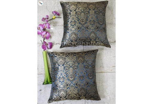 Wedding Gift Grey Brocade Silk Pillow Cover Handmade Lumbar Pillowcases Sham Decorative Cushion Covers Home Decor House Warming Bridal Shower