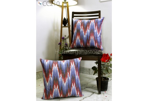 Handwoven Ikat Cushion Cover Customized Decorative Cotton Throw Pillow Double Side Cover House Warming Bridal Shower Wedding Gift Home Decor