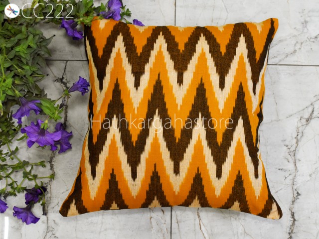 Multicolor Handwoven Ikat Cushion Cover Customized Decorative Cotton Throw Pillow Double Side Cover House Warming Bridal Shower Wedding Gift Home Decor