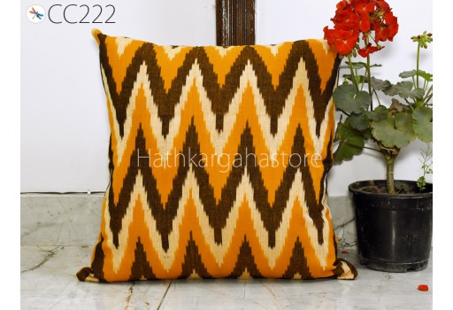 Multicolor Handwoven Ikat Cushion Cover Customized Decorative Cotton Throw Pillow Double Side Cover House Warming Bridal Shower Wedding Gift Home Decor