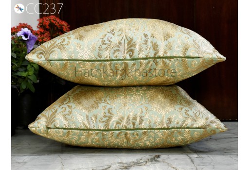 Pista Brocade Silk Pillow Cover Handmade Lumbar Pillowcase Sham Decorative Cushion cover Home Decor House Warming Bridal Shower Wedding Gift