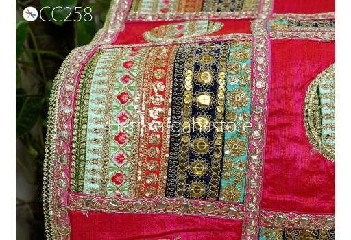 2 Pc Colorful Decorative Patchwork Pillowcase Bohemian Cushion Cover with Table Runner Indian Hippie Cushion Throw Pillow Covers  Boho Decor