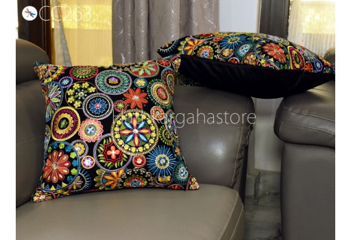 Embroidered Cushion Pillowcase Handmade Throw Pillow Cover Multi Thread Embroidery Decorative Home Decor House Warming Bridal Shower Wedding Gifts