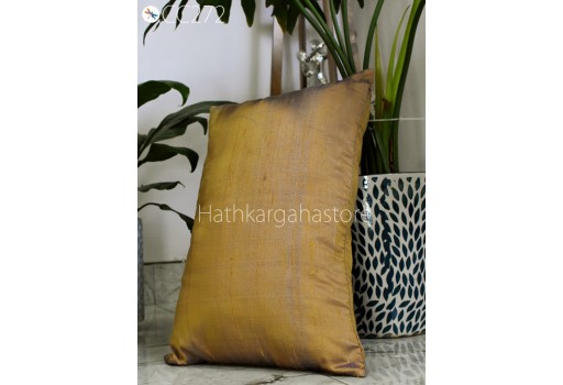 Pure Silk Pillowcase Cushion cover Lumbar Cover Rectangle Handmade Wedding Gift Dupioni Silk Sham Pillow Home Decor House Warming Bridal Pillows