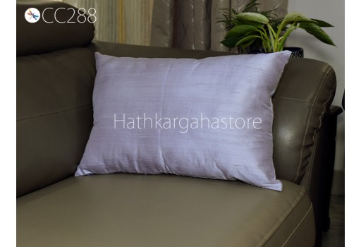 Lavender Dupioni Pure Silk Cushion Cover Handmade Throw Pillow Decorative Home Decor House Warming Bridal Wedding Gift Silk Pillowcase