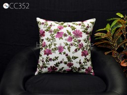 Cotton Throw Pillow Embroidery Cushion Cover Embroidered Decorative Home Decor Square Pillowcase Euro Sham Housewarming Bridal Shower Gift