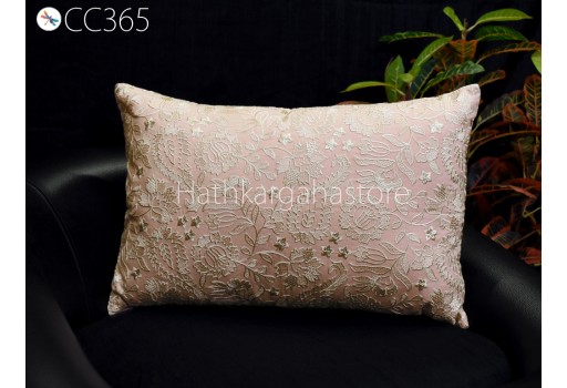Embroidered Lumbar Throw Pillow Rectangle Decorative Home Decor Sham Pillow Cover Embroidery Cushion Cover Housewarming Bridal Shower Gift.