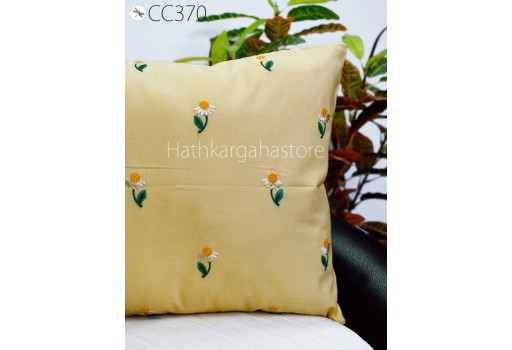 Fawn Embroidered Lumbar Throw Pillow Rectangle Decorative Home Decor Cotton Sham Pillow Embroidery Cushion Cover Housewarming Bridal Shower.