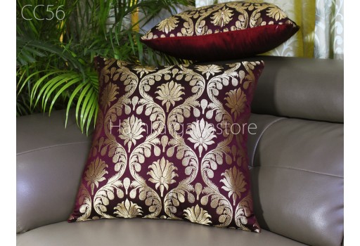 Brocade Silk Cushion Cover Customized Handmade Throw Pillow Decorative Home Decor Embroidery Pillow Cover House Warming Bridal Shower Gift