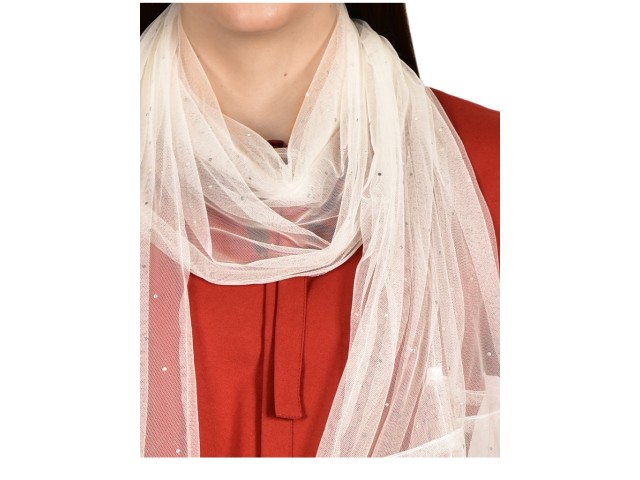White color neck accessories women tulle scarf by 1 pieces beautiful soft and stylish simple scarves are casual indian nylon gift mom girlfriend christmas birthday bohemian long scarf evening stole wrap