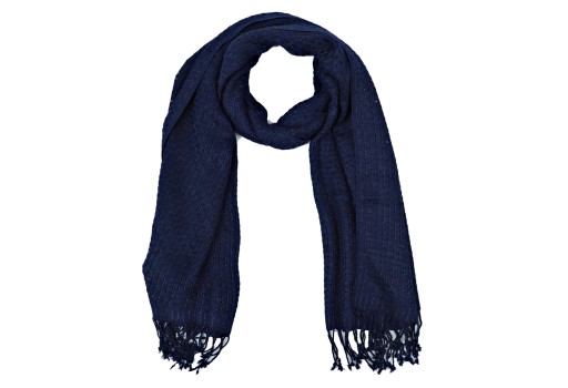 Navy Blue Indian Rayon Women Scarf Accessory Scarves Gift for Mom Girlfriend Christmas Birthday Summer Bohemian Long Evening Wrap Stoles