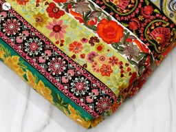 Assorted Sari Trims Embroidered Fabric Remnants Saree Border Indian Remnant for DIY Crafting Junk Journal Sewing Boho Multi Color Embroidery Table Cloth Fabric