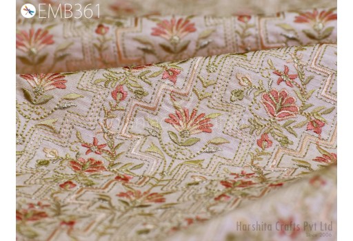 Home Furnishing Fabric by the yard Sewing Crafting Indian Clothing Embroidery Wedding Dress Blouses Historical Costumes Cushion Covers Fabric