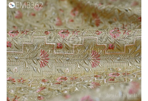 Bridal Blouses Indian Embroidered Fabric by the yard Sewing Crafting Embroidery Wedding Dress Costumes Dolls Bags Pillowcases Table Runners Fabric