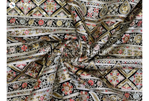Sewing Crafting Black Dupioni Embroidery Fabric by the Yard Wedding Dresses Costumes Cushion Covers Table Runners Fabric