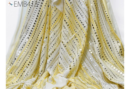 Dress Material Embroidery Georgette Fabric Collection by the Yard Wedding Skirts Fabric Sewing Curtain Crafting Summer Women Costumes