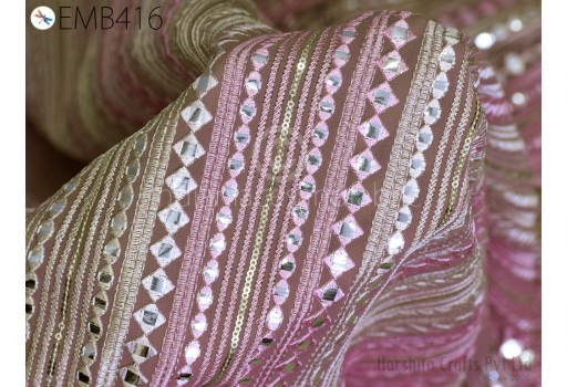 Summer Dresses Georgette Sequins Fabric by the Yard Georgette Embroidery Sewing Curtain Bridal Blouses Crafting Costumes Material Fabric