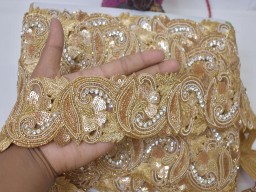 Bridal clutches Indian beaded saree trimmings bridal belt sashes wedding dress lehenga ribbon decorative accessories fabric sewing trim by 2 yard sari crafting border party wear gown tape
