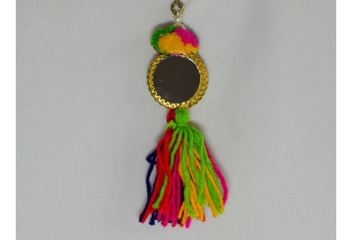 20 Pieces Decorative For Hair Accessory Belt Boho Hippie Banjara Gypsy Key Charm Latkan Home Decor Curtains DIY Crafting Tribal Pom-Pom Tassels