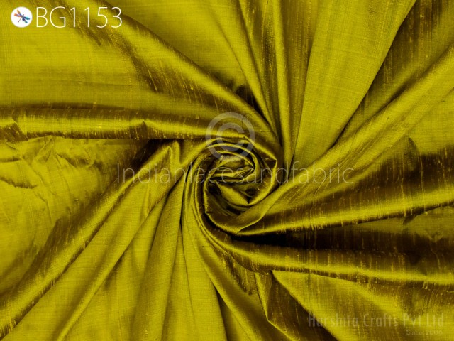 Sewing Crafting Iridescent Yellow Black Dupioni Silk Fabric By The Yard Wedding Bridal Dresses Cushion Drapery Home Décor Costume Material Fabric