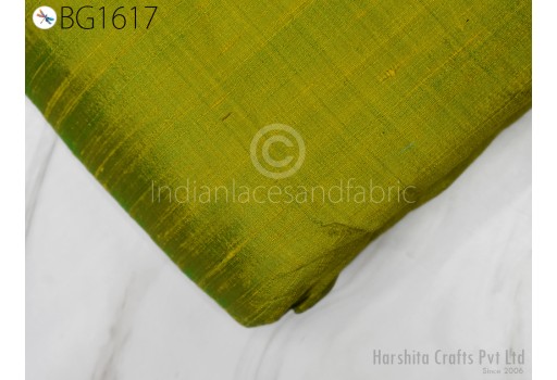 Iridescent Yellow Green Indian By The Yard Pure Dupioni Raw Wedding Dresses Costume Pillow Cushion Table Covers Crafting Home Décor Curtains Silk Fabric