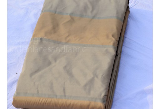 54" Indian Beige Pure Silk Taffeta Fabric Stripes Silk Curtains Drapery Cushion Home Decor Dresses Silk Fabric by the Yard Sewing Valance Clutches Cushion Cover