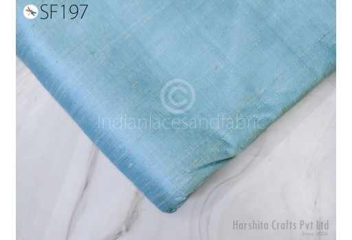 Iridescent Blue White Pure Dupioni Silk Fabric by Yard Wedding Prom Dresses Indian Raw Silk Dupion Crafting Sewing Pillows Drapery Quilting Home Decor Furnishing Table Runner