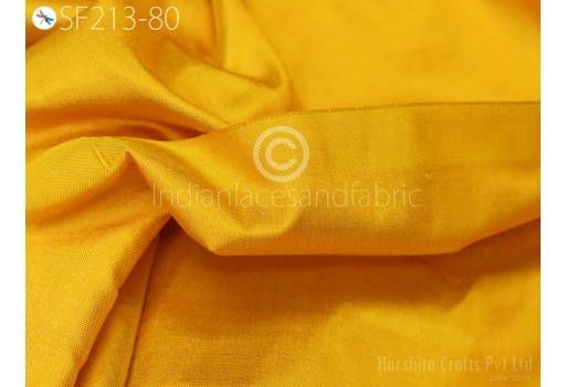 80gsm Indian Honey Yellow Soft Pure Plain Silk Fabric by the yard Wedding Dress Bridesmaids Costume Dress Drapery Home Decor Fabric