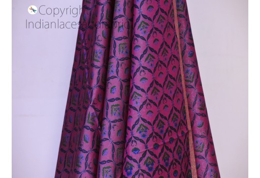 Twin shade soft Indian pure printed silk saree fabric by the yard wedding dresses bridesmaid party costumes diy crafting drapery sari sewing accessories hair project making fabric