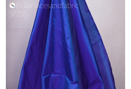 60 gsm Indian royal blue plain pure silk fabric by the yard light weight soft dupatta making silk fabric curtains scarf costume apparel wedding dress hair crafting sewing accessories