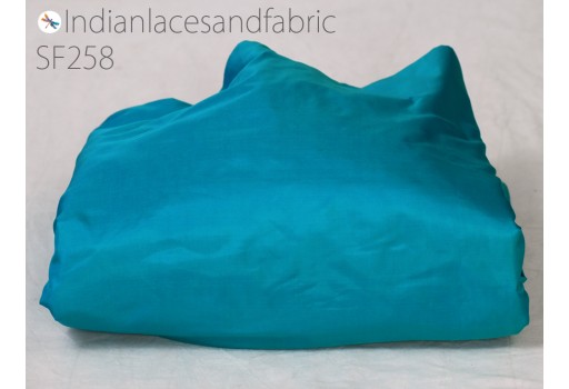 60 gsm Indian turquoise blue soft pure plain silk fabric by the yard wedding dresses bridesmaids party costume pillows cushion covers drapery hair crafting sewing accessories