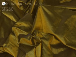 60 gsm Indian Iridescent gold black pure silk fabric by the yard soft silk curtains scarf bridesmaid costume apparels wedding evening dresses dolls sewing accessories hair crafting