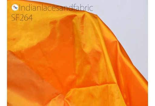 60 gsm Indian Iridescent orange yellow pure silk fabric by the yard mulberry silk home decor curtain scarf bridesmaid costume apparel wedding dresses clutches sewing crafting