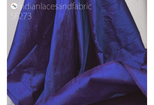 Indian Iridescent royal blue magenta pure dupioni fabric yardage wedding bridesmaid dress dupion crafting sewing upholstery drapery table runner home décor furnishing raw silk