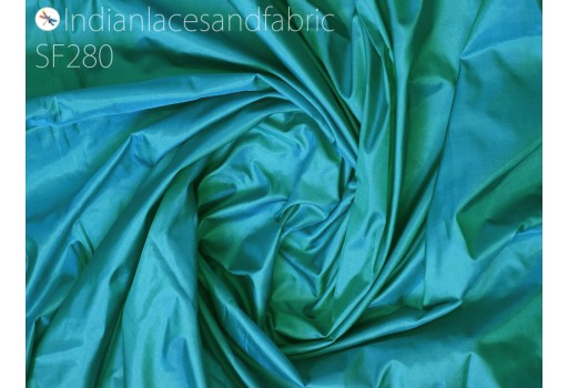 60 gsm Iridescent peacock blue Indian pure silk fabric by the yard mulberry silk home decor curtain scarf costume apparel wedding bridal dresses sewing accessories hair crafting fabric
