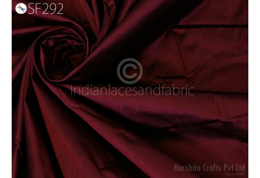 80gsm Indian burgundy soft pure plain silk fabric by the yard wedding dress bridesmaids costumes party dresses pillows covers drapery clothing accessories hair crafting woman wear saree fabric