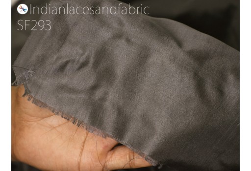 60 gsm silk fabric by the yard Indian dark grey pure plain silk wedding dress bridesmaid costume party dresses cushions drapery craft sewing woman wear saree hair crafting drapery fabric