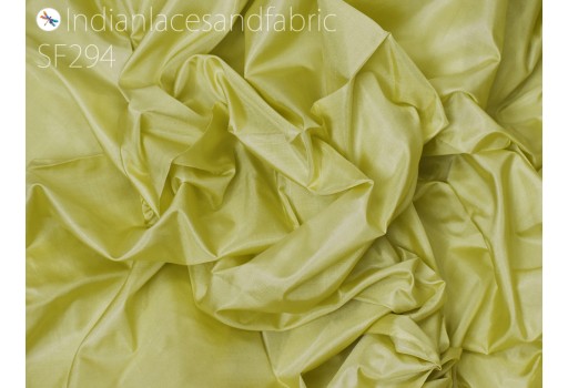 60 gsm plain silk fabric by the yard Indian lime soft pure silk wedding dress bridesmaids costume party pillows cushions drapery crafting clothing accessories wall décor lamp sides hair crafts fabric