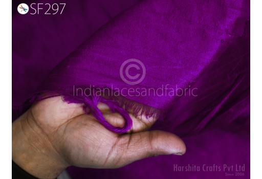 Indian purple pure dupioni fabric raw silk by the yard wedding dresses pillowcases drapery blouses curtain cushions costumes sewing crafting lamp shades woman wear saree fabric