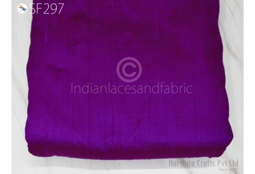 Indian purple pure dupioni fabric raw silk by the yard wedding dresses pillowcases drapery blouses curtain cushions costumes sewing crafting lamp shades woman wear saree fabric