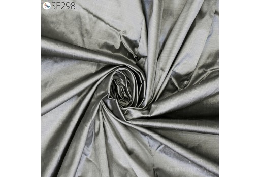 80 gsm Indian grey soft pure plain silk fabric by the yard wedding dress bridesmaids costumes crafting sewing pillows cushion covers drapery hair crafts lamp sides woman wear saree fabric