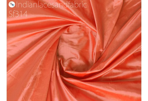 80gsm Pure Soft Silk Fabric by the yard Iridescent Peach Red Indian Mulberry Curtains Scarf Costume Apparels Wedding Dresses Sewing Hair Crafting Wall decoration Fabric
